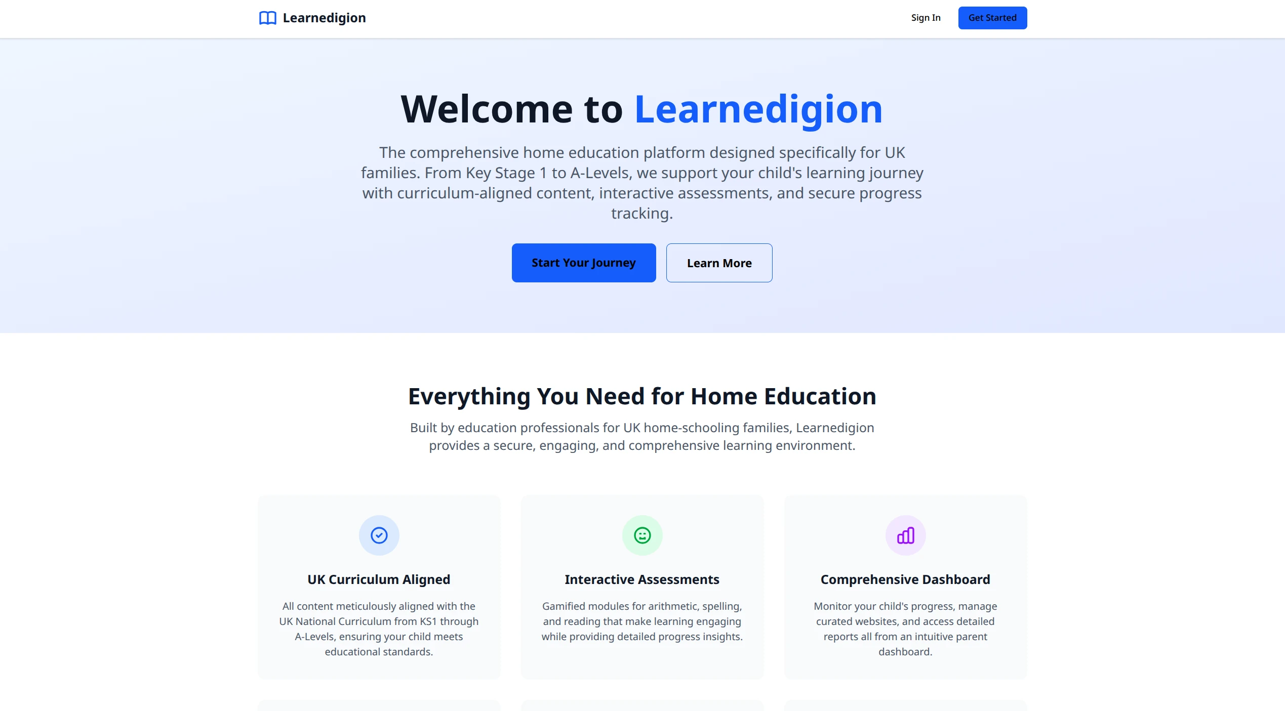 Learnedigion - Educational platform